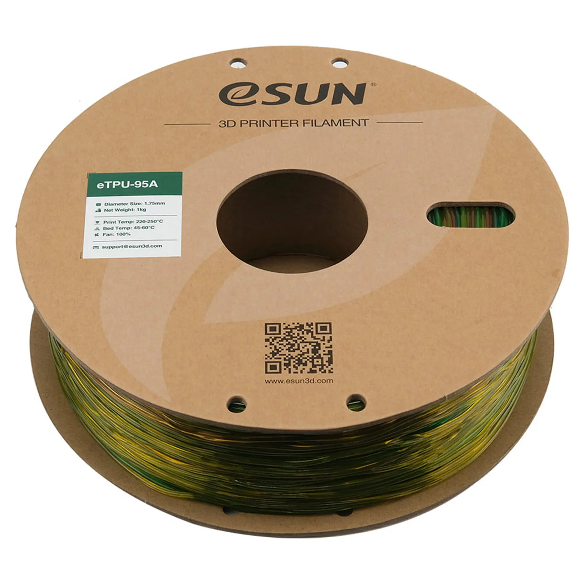 Купити eTPU-95A Filament (пластик) для 3D принтера eSUN 1кг, 1.75мм, райдужний (ETPU-95A175RBB1) - фото 2