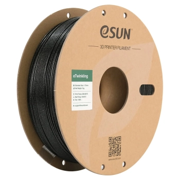 Купити eTwinkling Filament (пластик) для 3D принтера eSUN 1кг, 1.75мм, чорний (ETWINKLING175B1) - фото 1