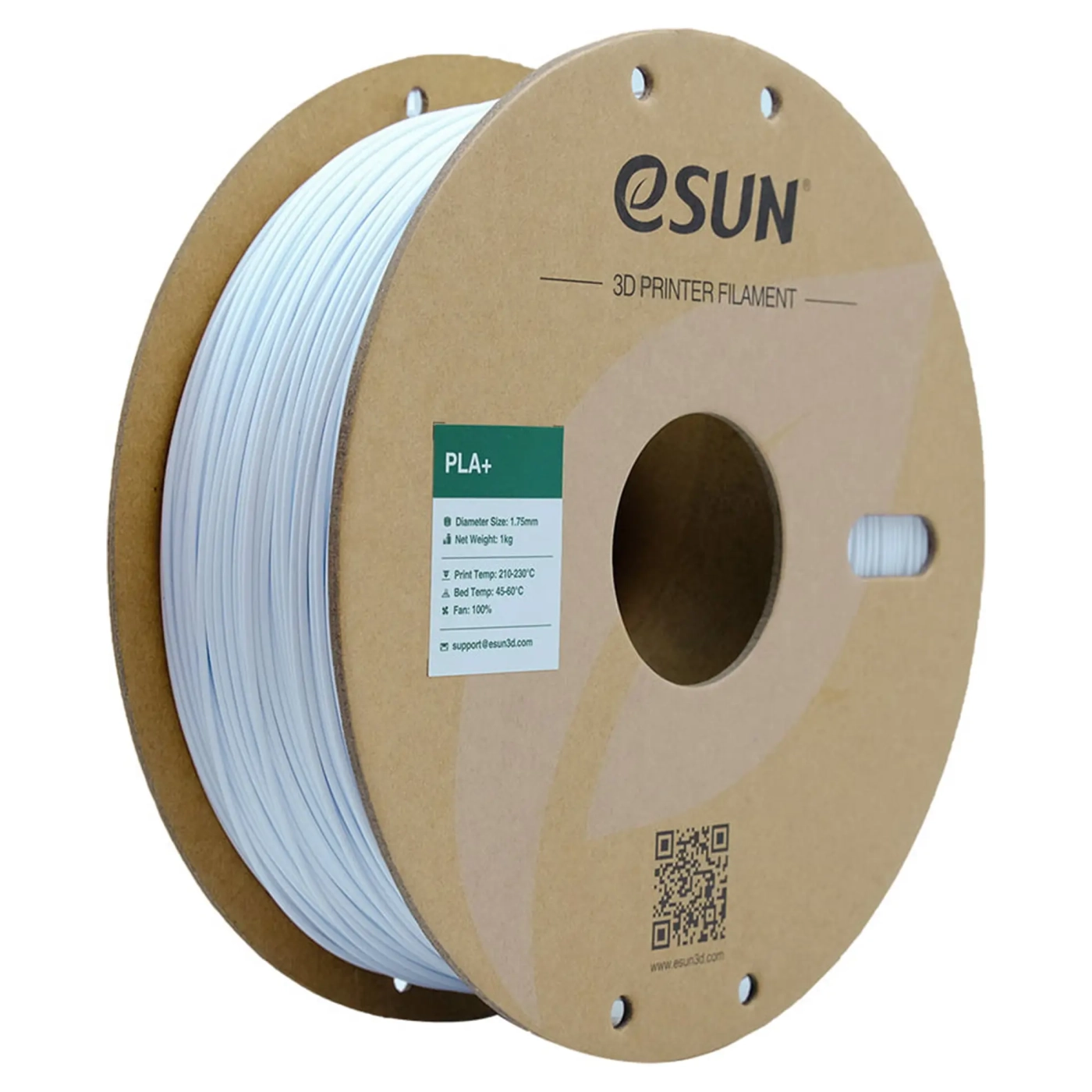 Купити PLA Plus Filament (пластик) для 3D принтера eSUN 1кг, 1.75мм, холодний білий (PLA+175CW1) - фото 1