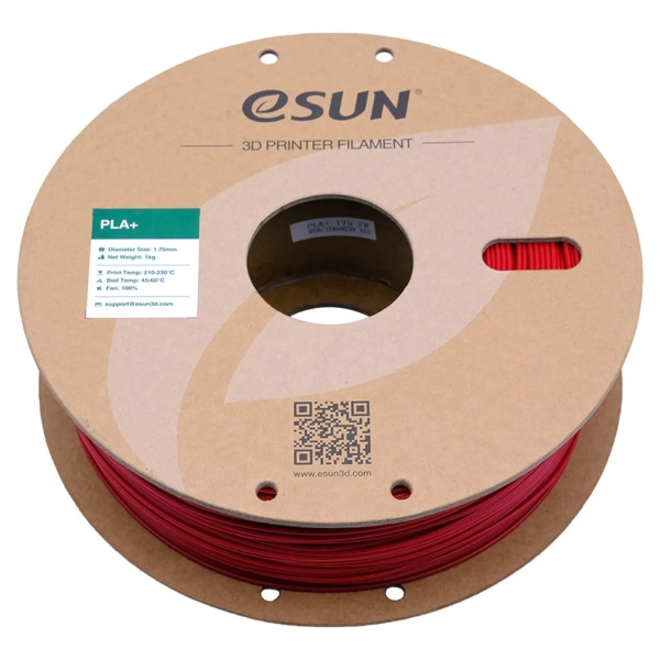 Купити PLA Plus Filament (пластик) для 3D принтера eSUN 1кг, 1.75мм, пожежно-червоний (PLA+175FER1) - фото 2