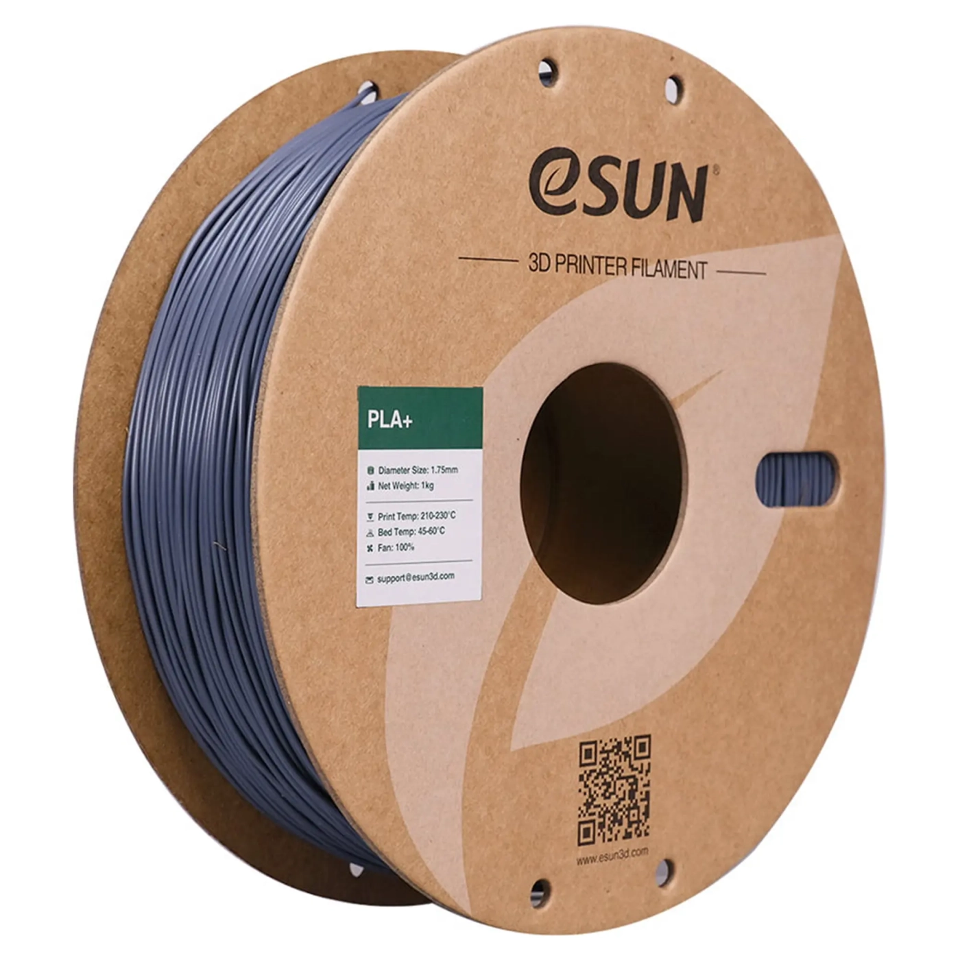 Купити PLA Plus Filament (пластик) для 3D принтера eSUN 1кг, 1.75мм, сірий (PLA+175H1) - фото 1