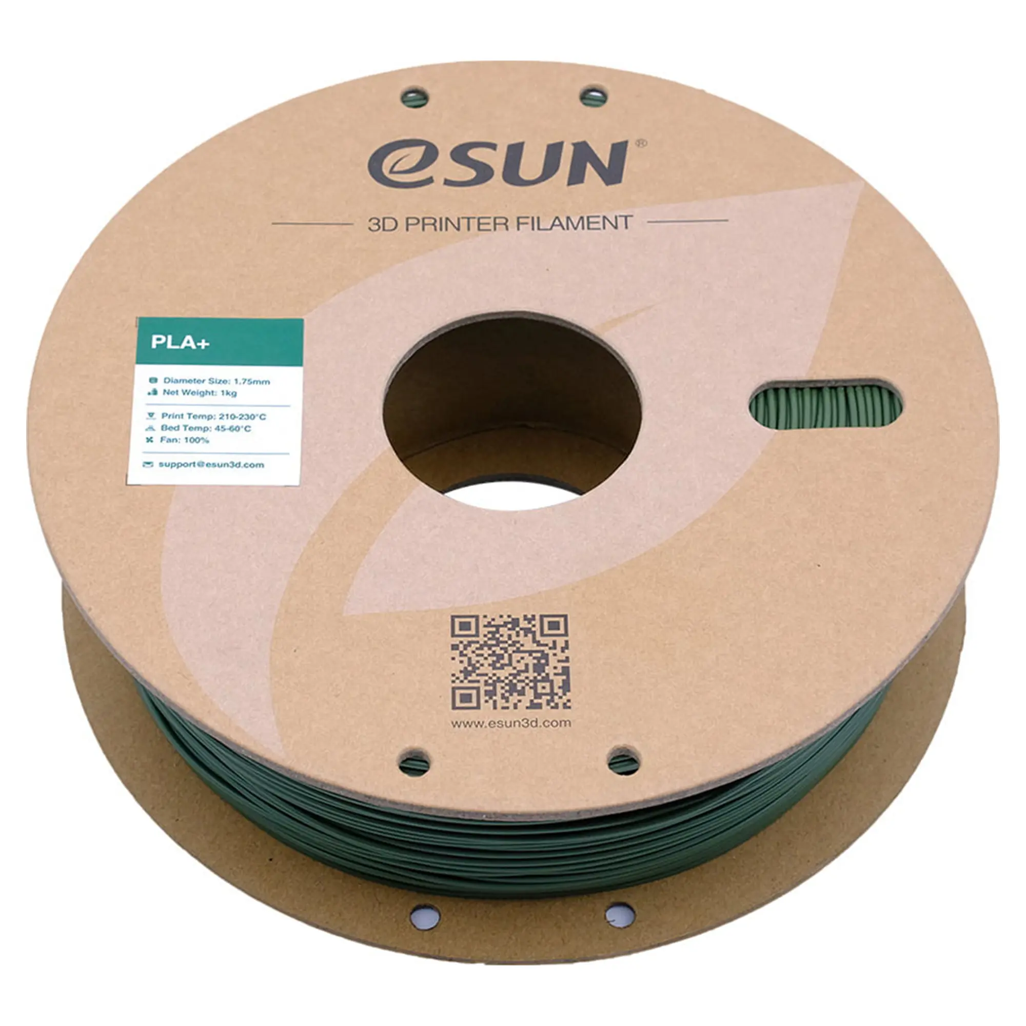 Купити PLA Plus Filament (пластик) для 3D принтера eSUN 1кг, 1.75мм, оливково-зелений (PLA+175OG1) - фото 2