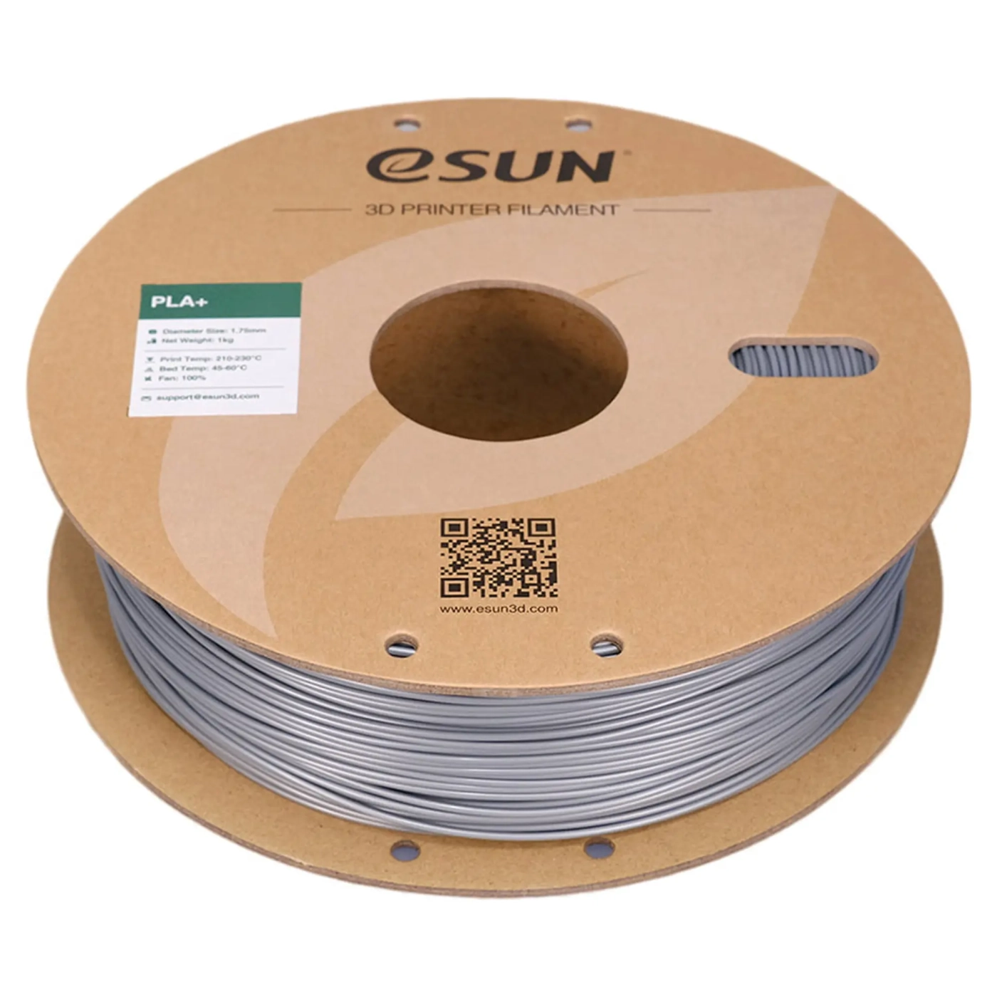 Купити PLA Plus Filament (пластик) для 3D принтера eSUN 1кг, 1.75мм, срібний (PLA+175S1) - фото 2
