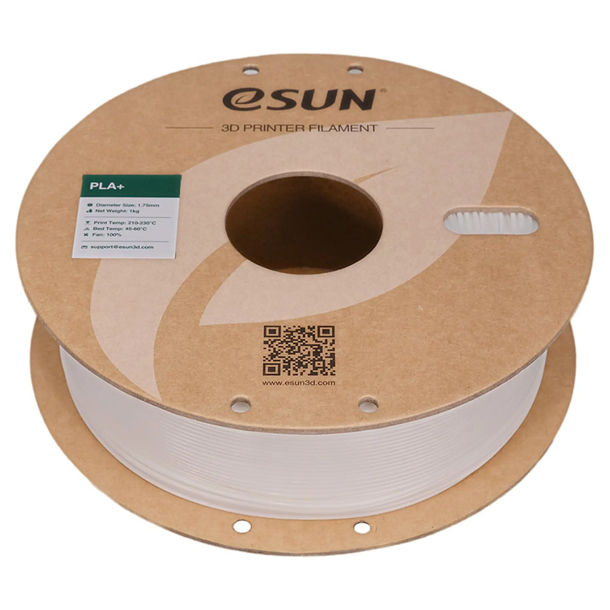 Купити PLA Plus Filament (пластик) для 3D принтера eSUN 1кг, 1.75мм, білий (PLA+175W1) - фото 2