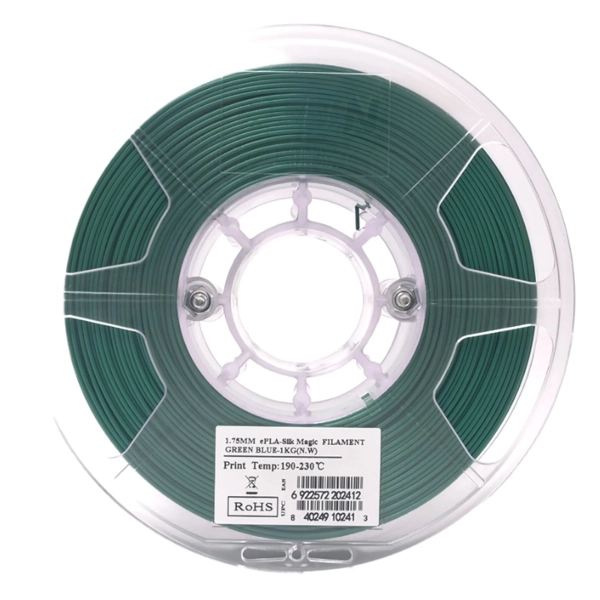 Купити ePLA-Silk Magic Filament (пластик) для 3D принтера eSUN 1кг, 1.75мм, зелено-синій (S-MAGIC175GU1) - фото 2