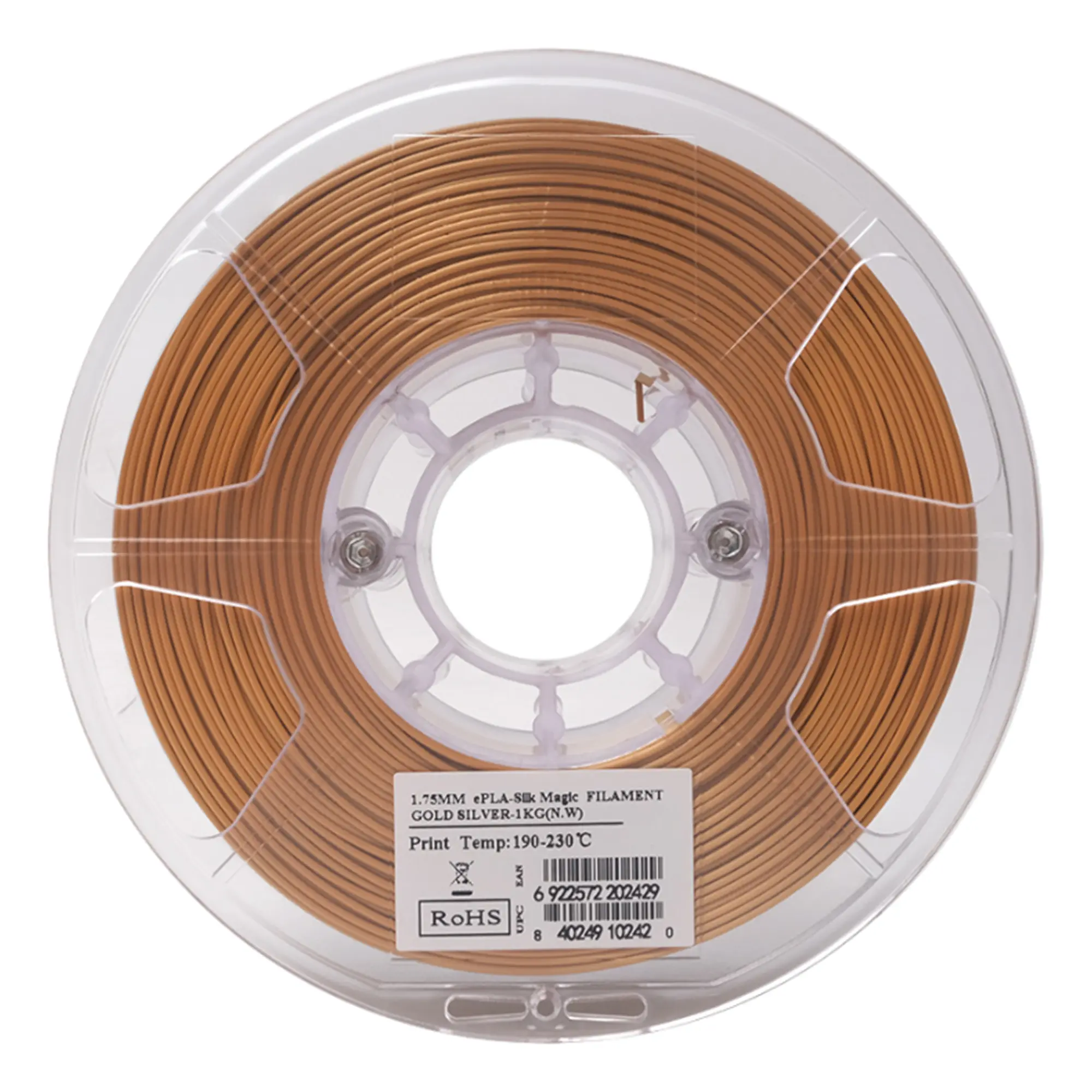Купити ePLA-Silk Magic Filament (пластик) для 3D принтера eSUN 1кг, 1.75мм, сріблясто-золотий (S-MAGIC175JS1) - фото 2