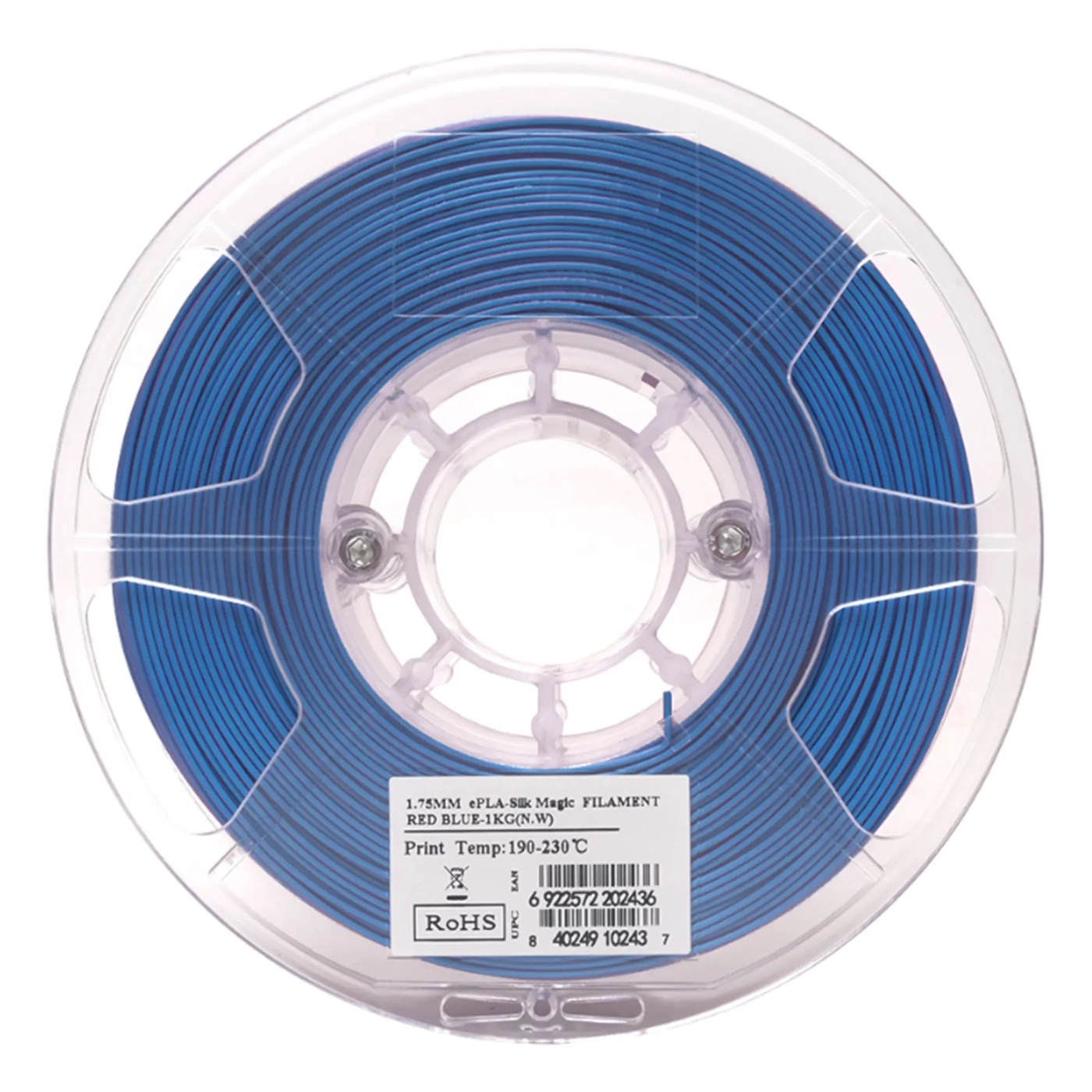 Купити ePLA-Silk Magic Filament (пластик) для 3D принтера eSUN 1кг, 1.75мм, червоно-синій (S-MAGIC175RU1) - фото 2
