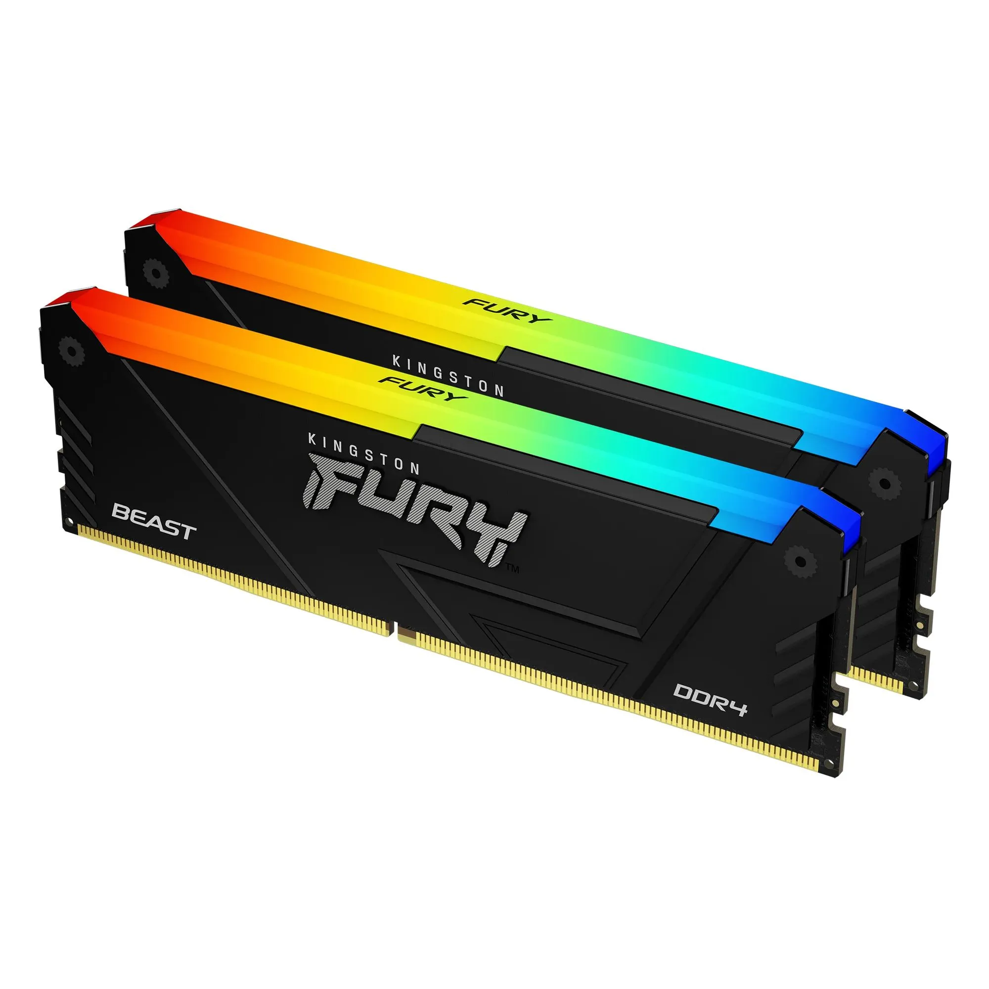 Купить Модуль памяти Kingston FURY Beast RGB Black XMP DDR4-3600 16GB (2x8GB) CL17-21-21 1.35V - фото 1
