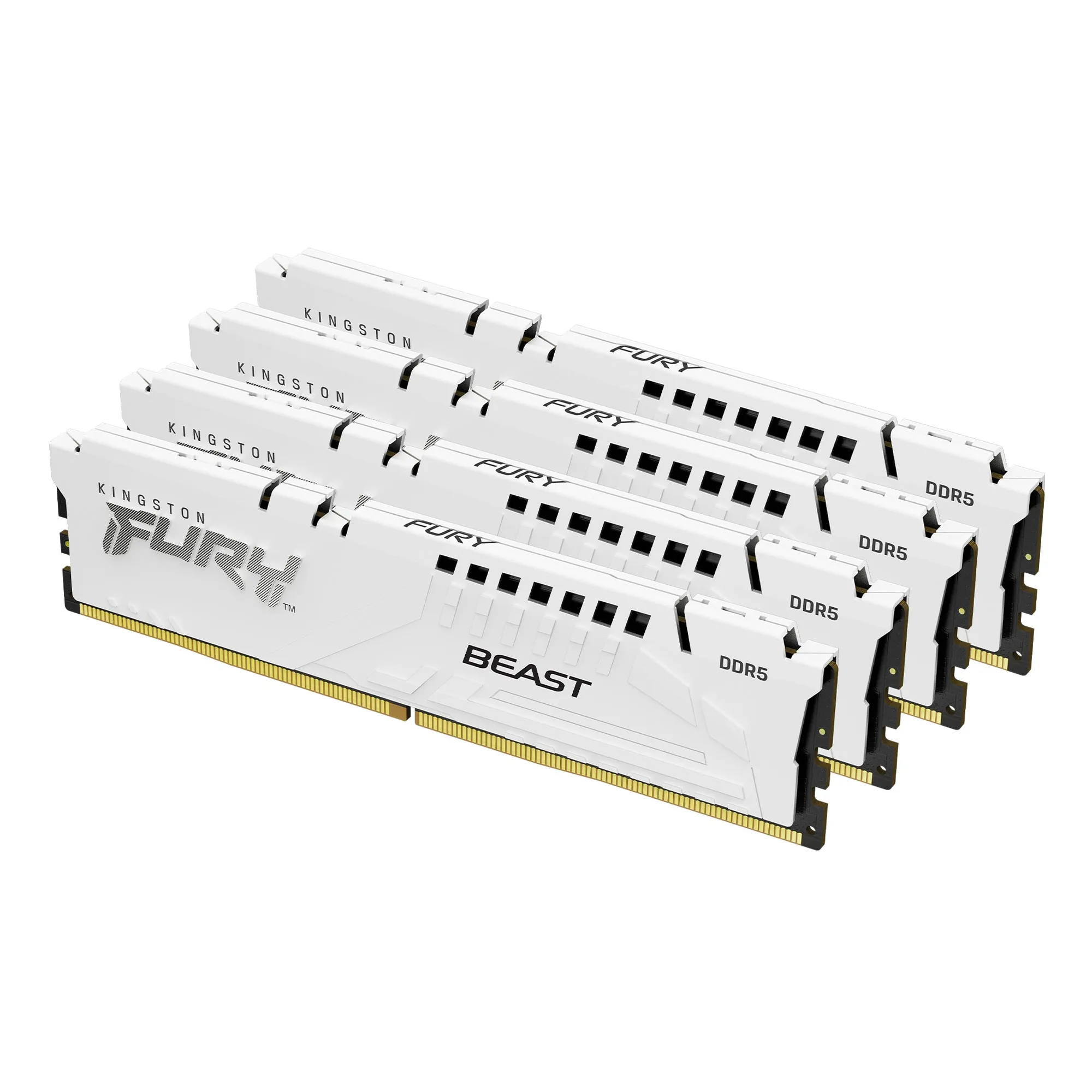 Купить Модуль памяти Kingston FURY Beast White DDR5-5200 128GB (4x32GB) CL40-40-40 1.25V XMP - фото 1