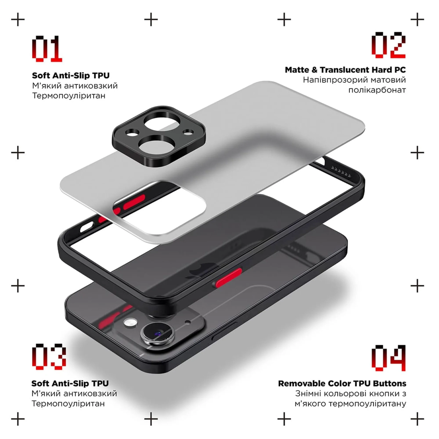 Купить Панель ArmorStandart Frosted Matte для Samsung A24 4G (A245) Black (ARM68562) - фото 2