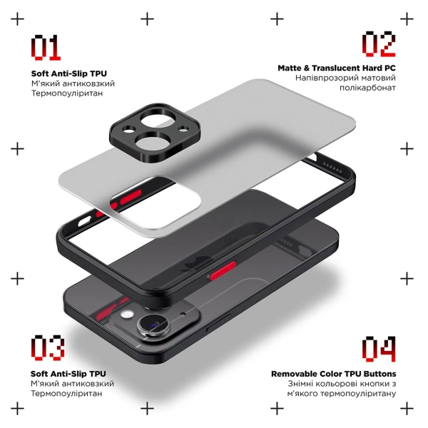 Купить Панель ArmorStandart Frosted Matte для Samsung A24 4G (A245) Black (ARM68562) - фото 2