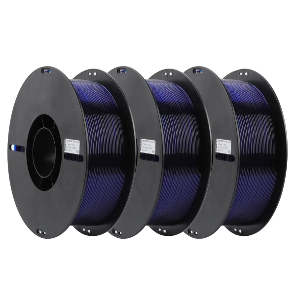 Купити PETG Filament (пластик) для 3D принтера CREALITY 3кг, 1.75мм, прозорий синій (3301030036x3) - фото 2