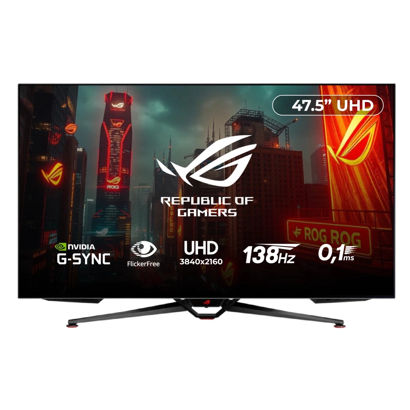 Купити Монітор 47.5" ASUS ROG Swift OLED PG48UQ (90LM0840-B01970) - фото 1