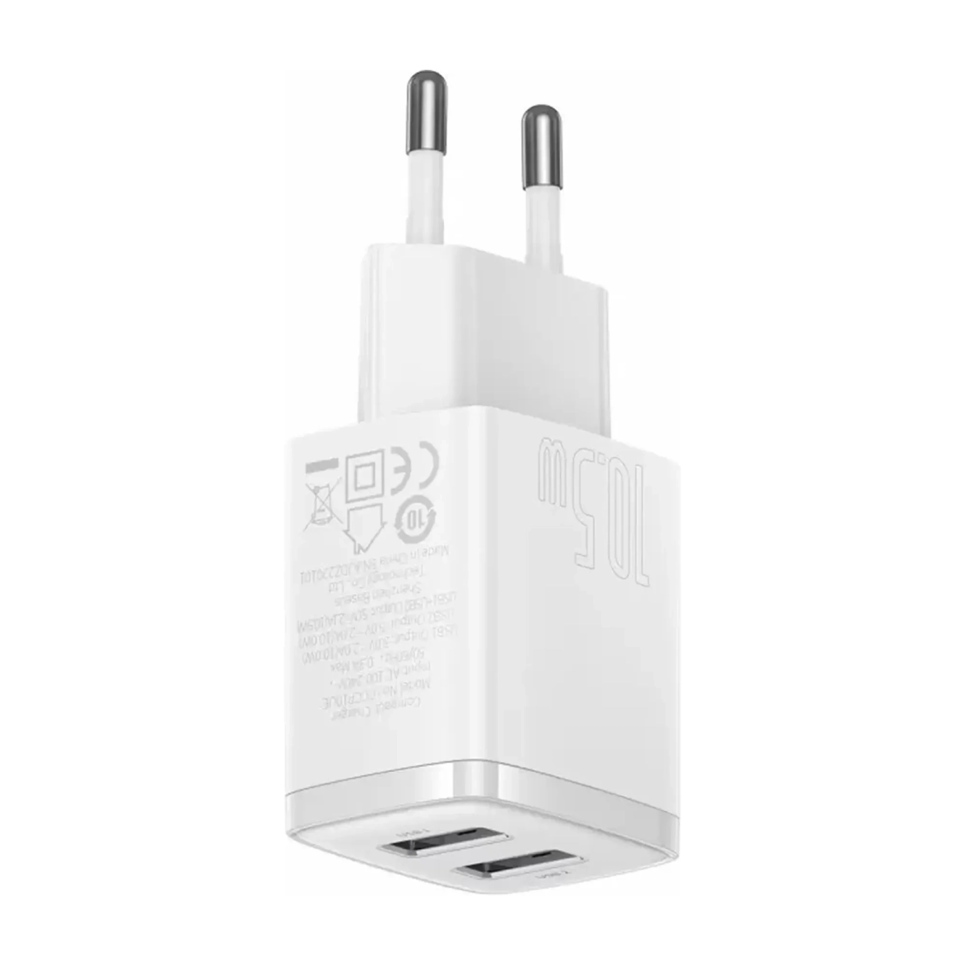 Купити Мережевий зарядний пристрій Baseus Compact Charger 2U 10.5W EU White - фото 3