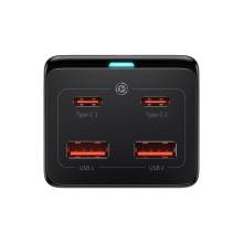 Купити Мережевий зарядний пристрій Baseus GaN3 Pro Desktop Powerstrip AC+2U+2C 100W EU Black - фото 2