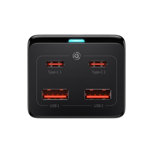 Купити Мережевий зарядний пристрій Baseus GaN3 Pro Desktop Powerstrip AC+2U+2C 100W EU Black - фото 2