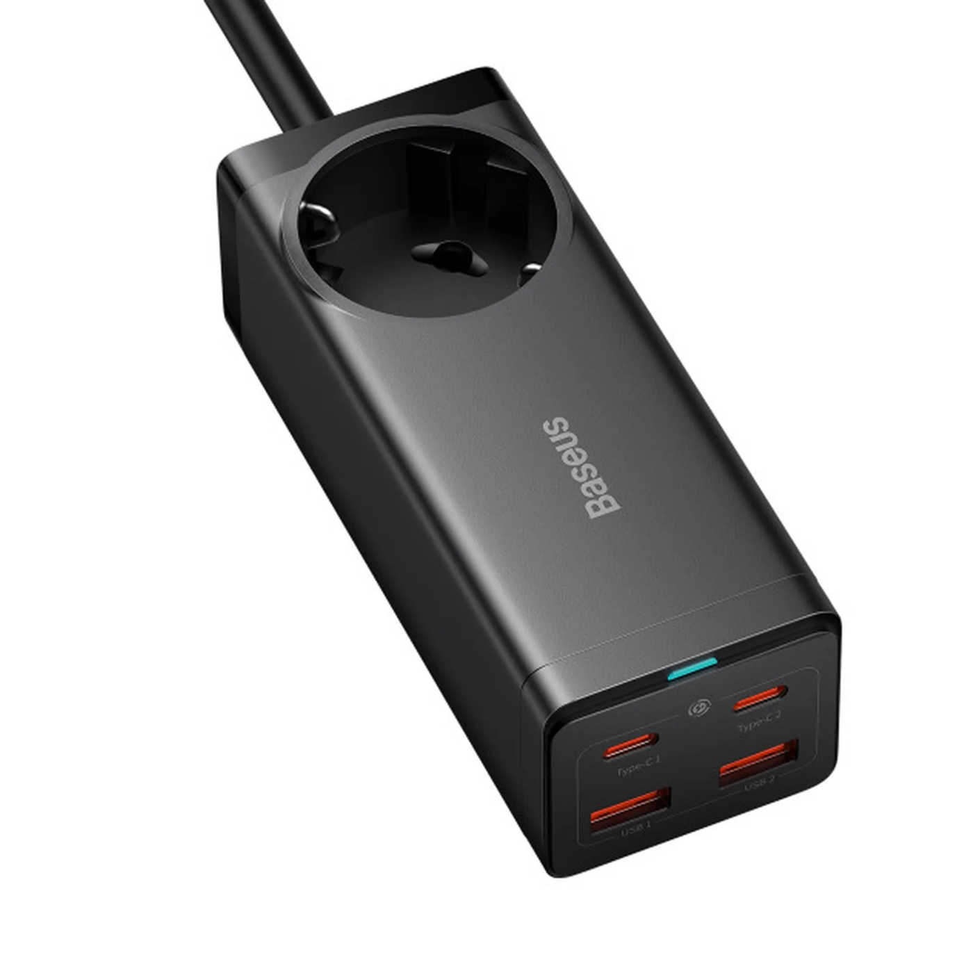 Купити Мережевий зарядний пристрій Baseus GaN3 Pro Desktop Powerstrip AC+2U+2C 100W EU Black - фото 3