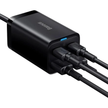 Купить СЗУ Baseus GaN3 Pro Desktop Fast Charger 2C+2U 65W (Cable Type-C to Type-C 100W(20V/5A) 1m) Black - фото 4