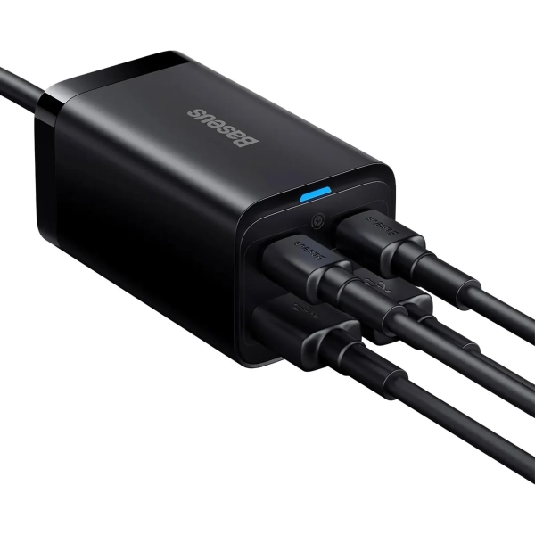 Купить СЗУ Baseus GaN3 Pro Desktop Fast Charger 2C+2U 65W (Cable Type-C to Type-C 100W(20V/5A) 1m) Black - фото 4