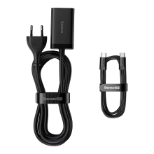 Купить СЗУ Baseus GaN3 Pro Desktop Fast Charger 2C+2U 65W (Cable Type-C to Type-C 100W(20V/5A) 1m) Black - фото 6