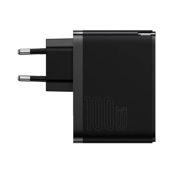 Купить СЗУ Baseus GaN5 Pro Fast Charger C+U 100W (Cable Type-C to Type-C 100W(20V/5A) 1m) Black - фото 4