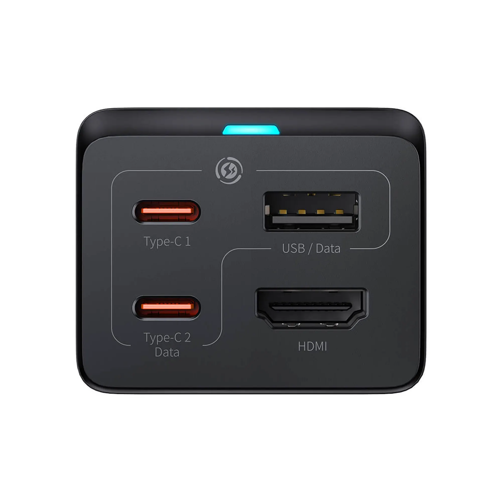 Купить Зарядное устройство Baseus Baseus GaN5 Pro Desktop Fast Charger 1U 2C HDMI 67W with 1.5m Power cord EU Black - фото 2