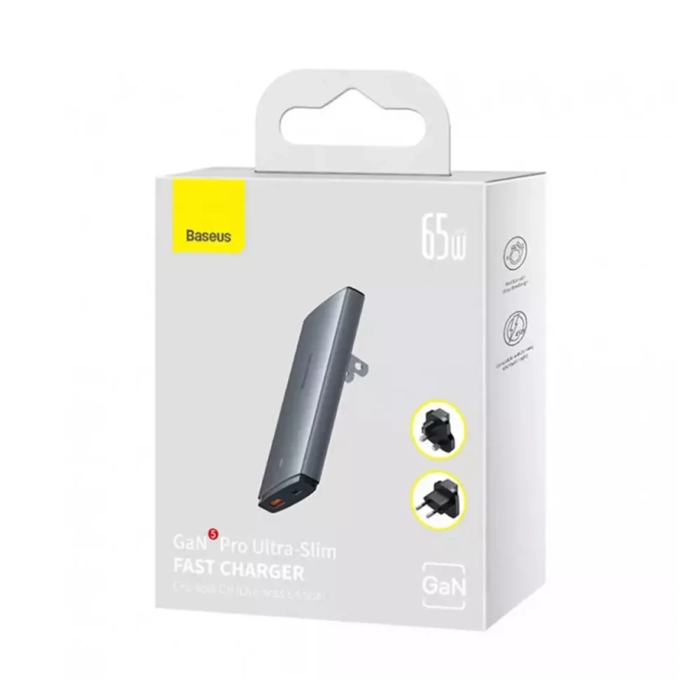 Купити Зарядний пристрій Baseus GaN5 Pro Ultra-Slim Fast Charger C U 65W (Overseas Edition) Gray - фото 6