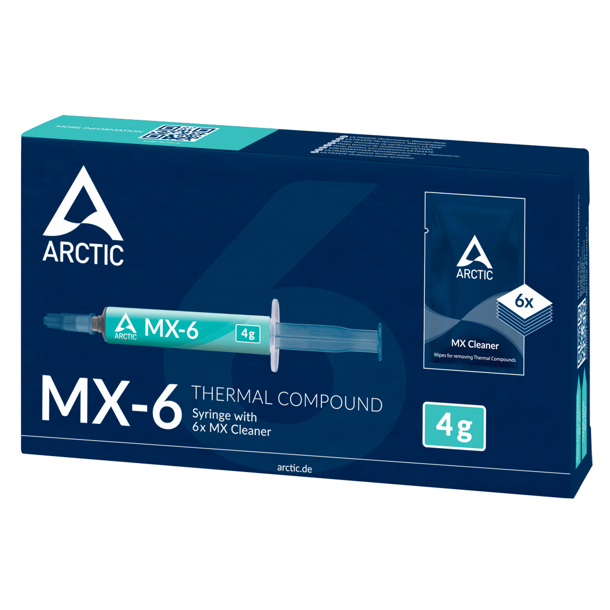 Купить Термопаста Arctic MX-6 4g with 6 pcs MX Cleaner (ACTCP00084A) - фото 2