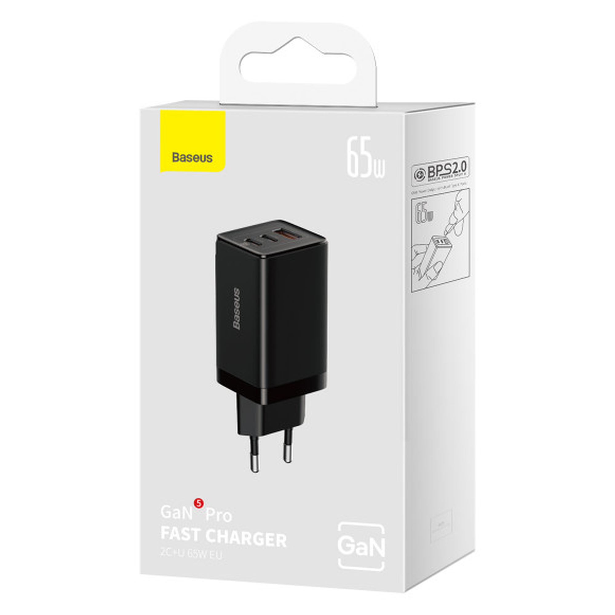 Купити Зарядний пристрій Baseus GaN5 Pro Fast Charger 65W Black (CCGP120201) - фото 8