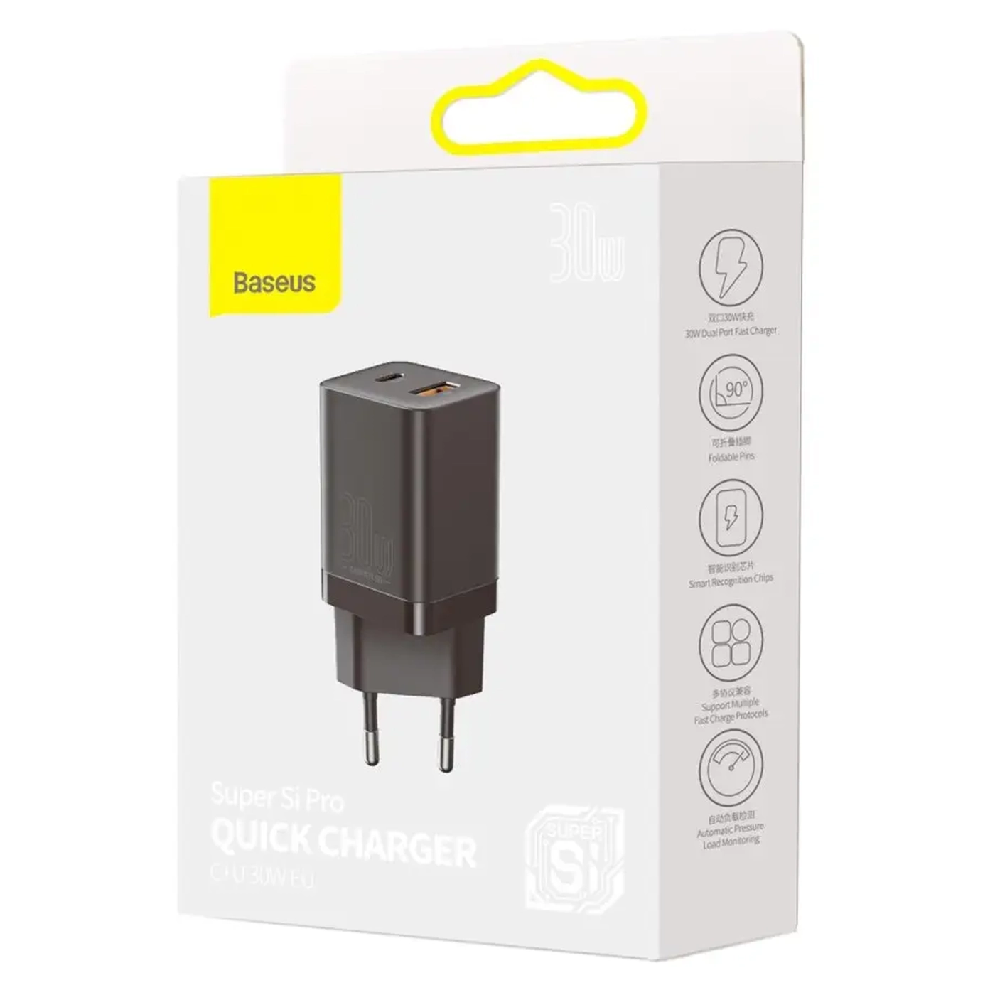 Купить Зарядное устройство Baseus Super Si Pro Quick Charger 30W Black (CCSUPP-E01) - фото 7