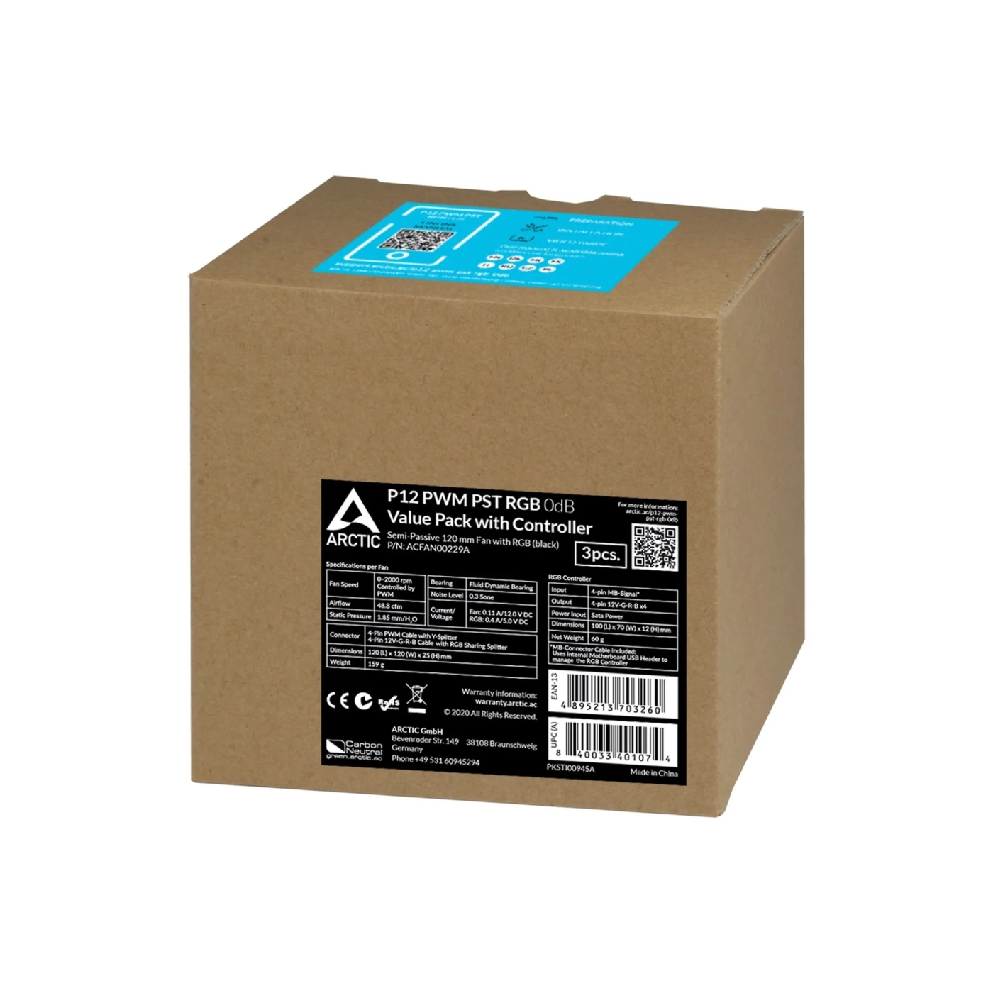 Купити Вентилятор Arctic P12 PWM PST RGB (ACFAN00229A) - фото 4