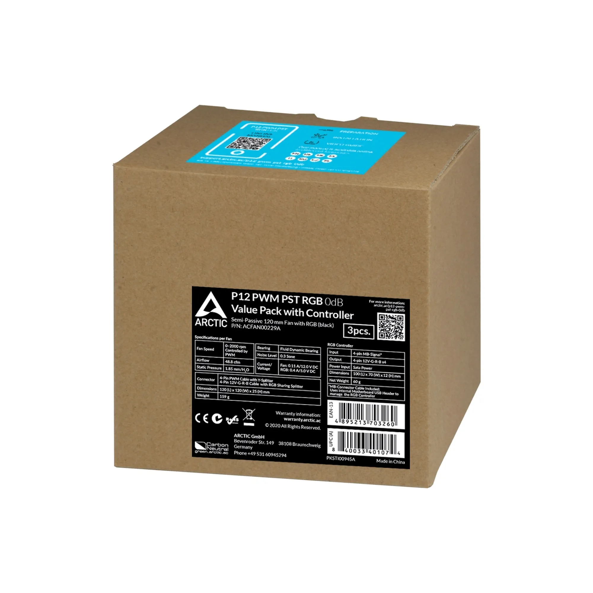 Купити Вентилятор Arctic P12 PWM PST RGB (ACFAN00229A) - фото 4