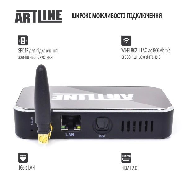 Купити Смарт тв приставка медіаплеєр ARTLINE TvBox KMX3 - фото 6