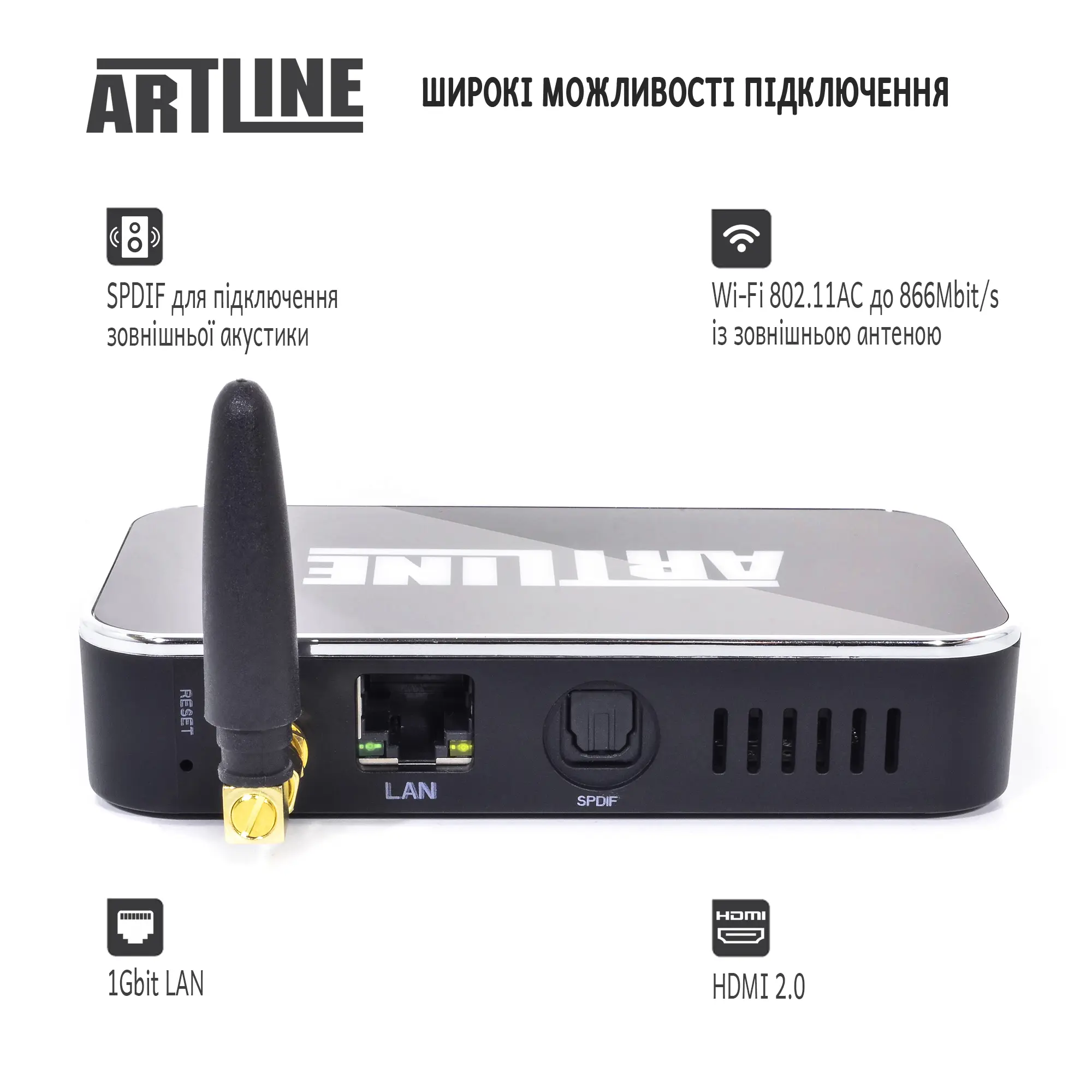 Купити Смарт тв приставка медіаплеєр ARTLINE TvBox KMX3 - фото 6