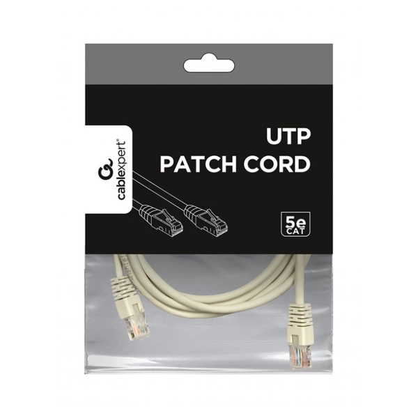 Купити Патч-корд Cablexpert 3м RJ-45 UTP Cat 5e Сірий (PP12-3M) - фото 2