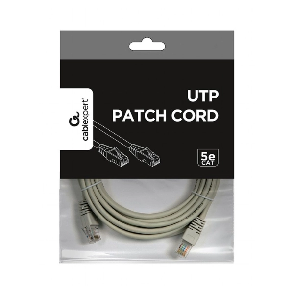 Купить Патч-корд Cablexpert 5м RJ-45 UTP Cat 5e Серый (PP12-5M) - фото 2