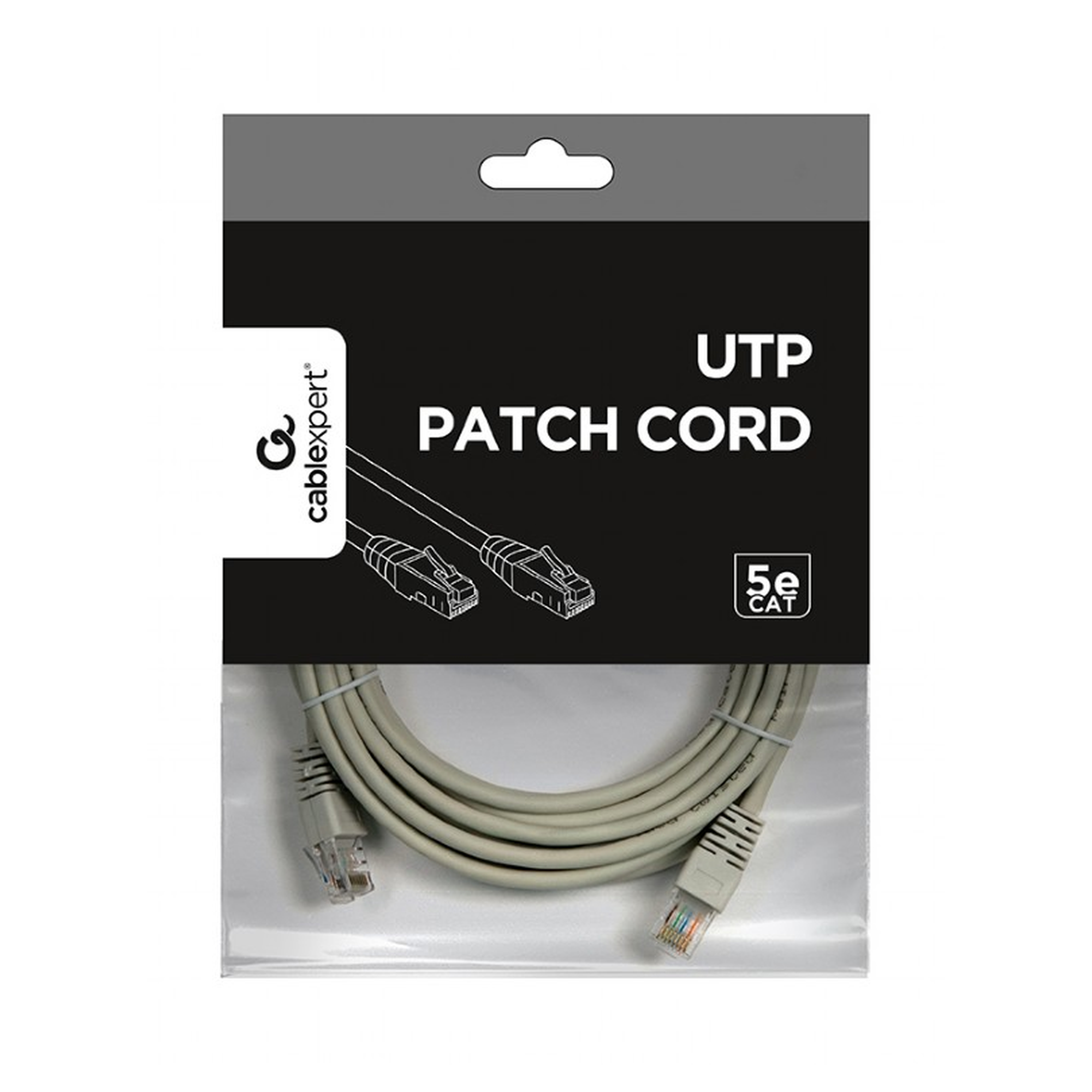 Купить Патч-корд Cablexpert 5м RJ-45 UTP Cat 5e Серый (PP12-5M) - фото 2