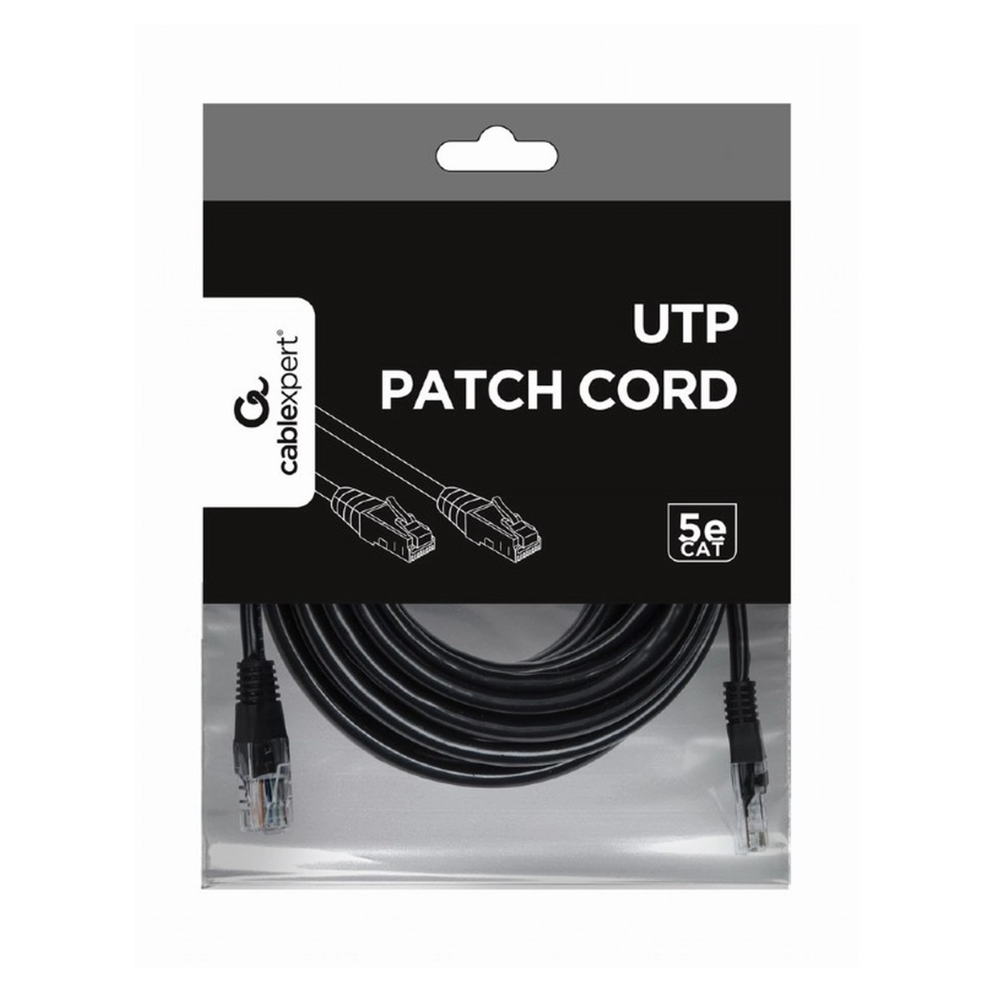 Купить Патч-корд Cablexpert 5м RJ-45 UTP Cat 5e Черный (PP12-5M/BK) - фото 2