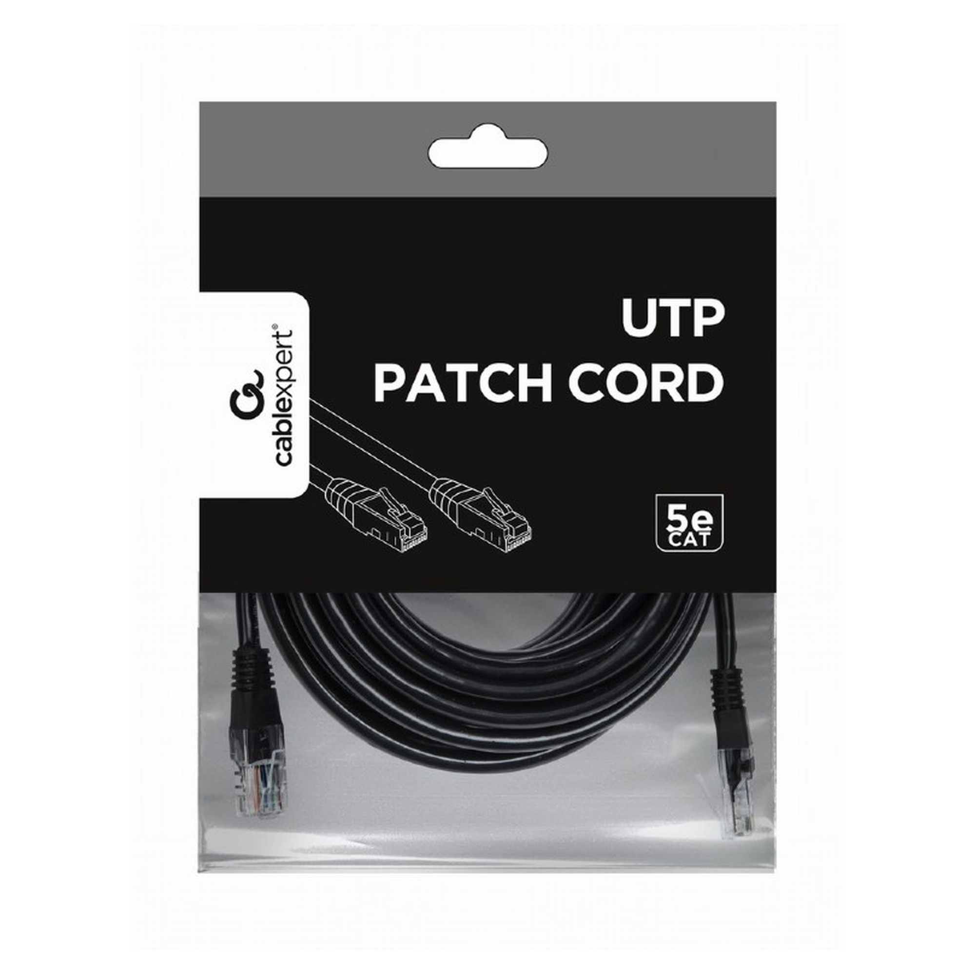 Купить Патч-корд Cablexpert 5м RJ-45 UTP Cat 5e Черный (PP12-5M/BK) - фото 2
