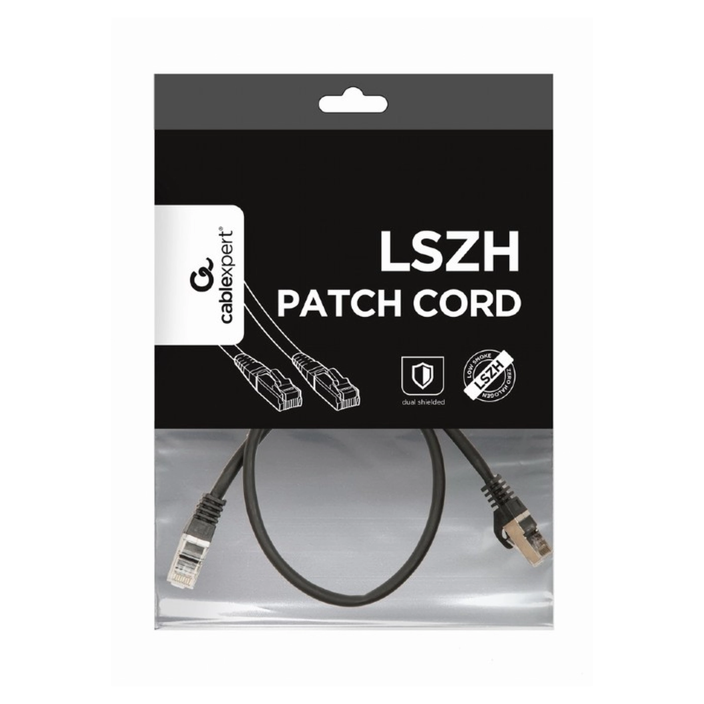 Купити Патч-корд Cablexpert 0.5м RJ-45 SSTP Cat 6a Чорний (PP6A-LSZHCU-BK-0.5M) - фото 2
