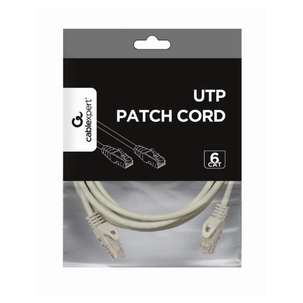 Купити Патч-корд Cablexpert 3м RJ-45 UTP Cat 6 Сірий (PP6U-3M) - фото 2