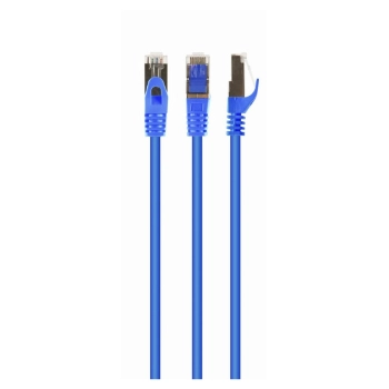 Купить Патч-корд Hypernet 1м RJ-45 SSTP Cat 6a Синий (PP6A-LSZHCU-B-1M) - фото 1