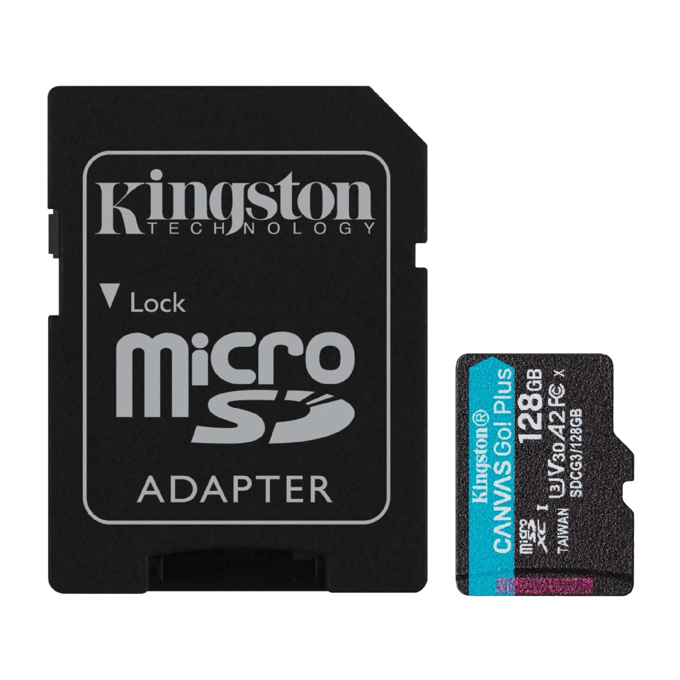 Купити Карта пам'яті Kingston microSDXC 128GB Canvas Go! Plus C10 UHS-I U3 V30 A2 + SD-адаптер (SDCG3/128GB) - фото 1