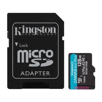 Купити Карта пам'яті Kingston microSDXC 128GB Canvas Go! Plus C10 UHS-I U3 V30 A2 + SD-адаптер (SDCG3/128GB) - фото 1