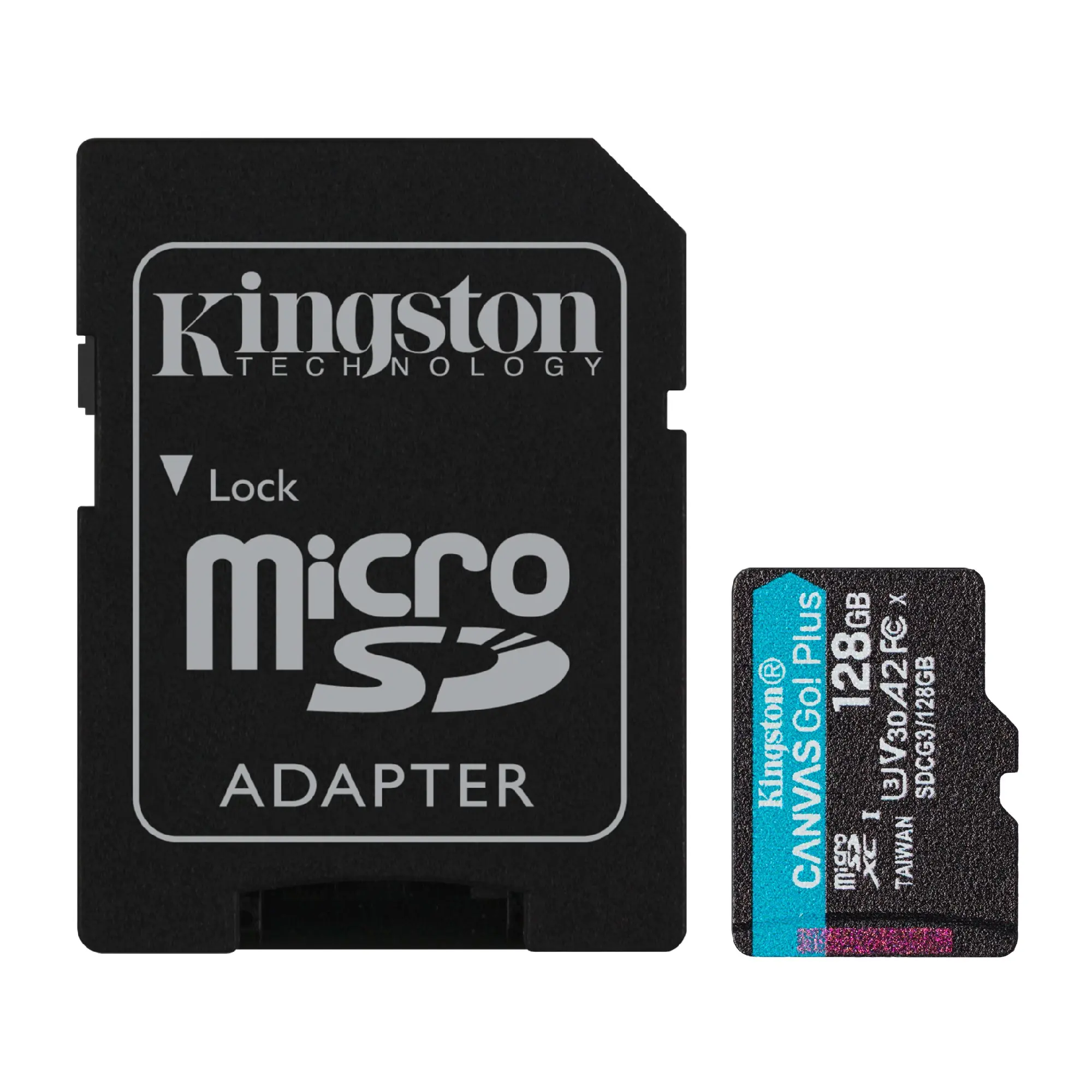 Купити Карта пам'яті Kingston microSDXC 128GB Canvas Go! Plus C10 UHS-I U3 V30 A2 + SD-адаптер (SDCG3/128GB) - фото 1