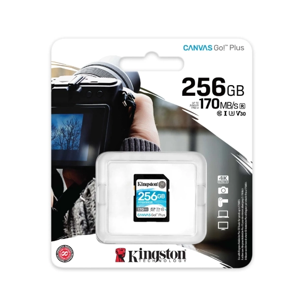 Купити Карта пам'яті Kingston SDXC 256GB Canvas Go! Plus C10 UHS-I U3 V30 (SDG3/256GB) - фото 3