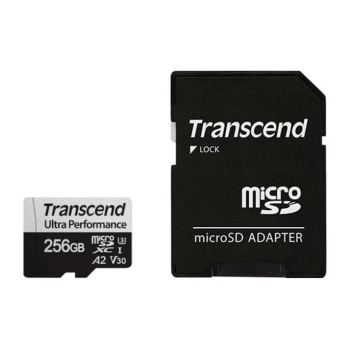 Купити Карта пам'яті Transcend microSD 256GB C10 UHS-I U3 A2 R160/W125MB/s + SD (TS256GUSD340S) - фото 1