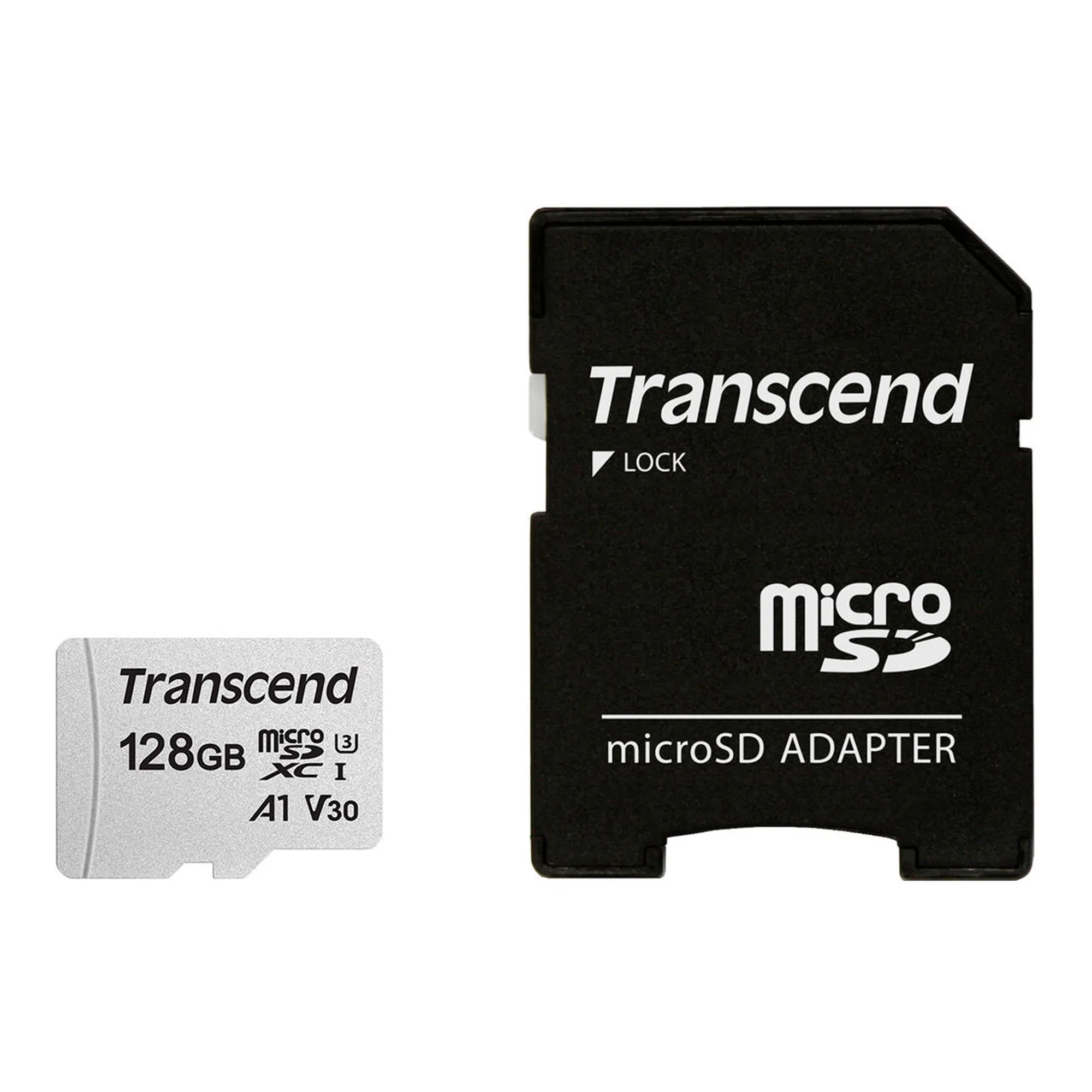 Купити Карта пам'яті Transcend microSDHC 128GB C10 UHS-I R95/W45MB/s + SD (TS128GUSD300S-A) - фото 1
