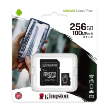 Купити Карта пам'яті Kingston microSD 256GB C10 UHS-I R100/W85MB/s + SD (SDCS2/256GB) - фото 3