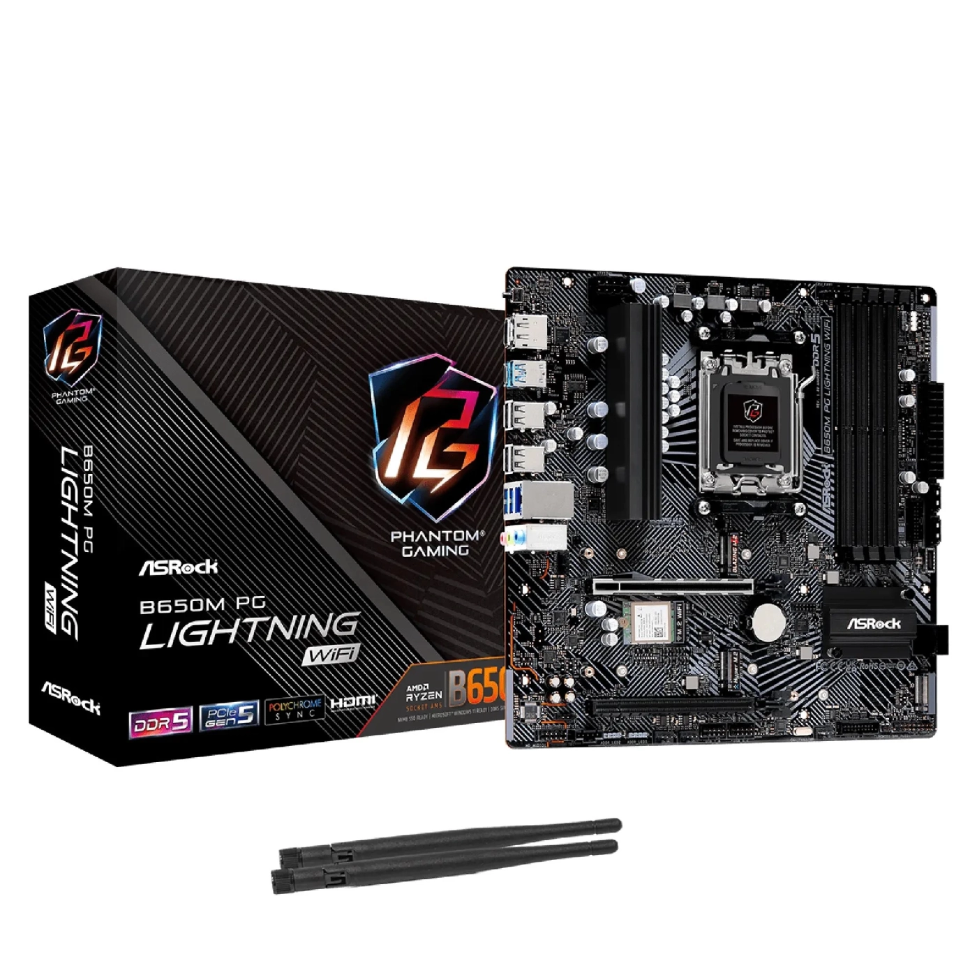 Купить Материнская плата ASRock B650M PG Lightning WiFi - фото 1